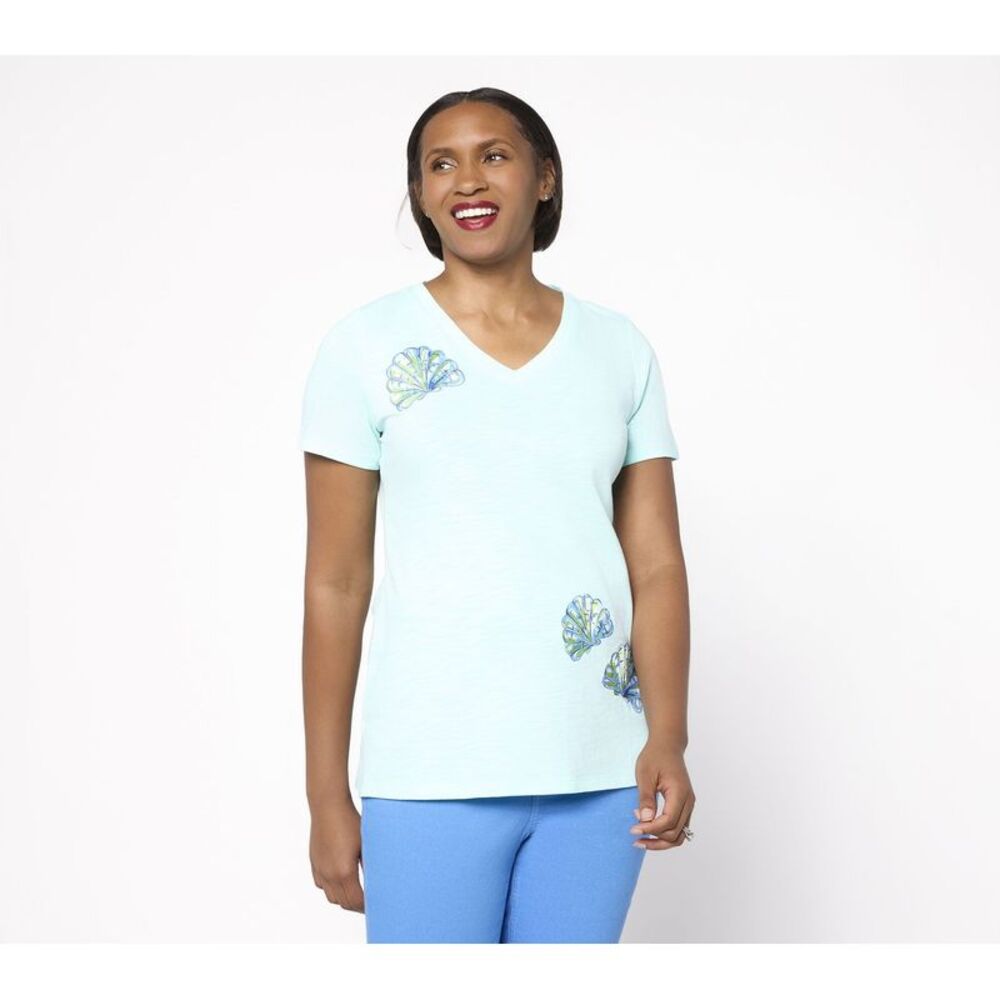 Belle by Kim Gravel Women's Top Sz XS Make Your Selection: Beach Blue A726357
